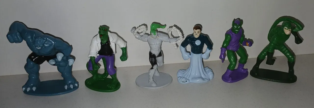 MINIATURAS MARVEL CHICOTE NEGRO ESCORPIÃO DUENDE VERDE HOMEM HIDRICO LAGARTO ABOMINAVEL