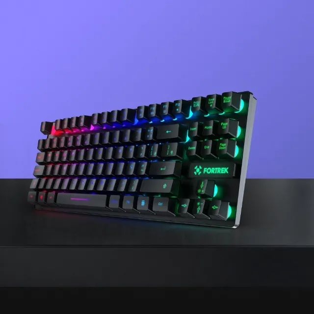 Teclado Gamer Fortrek Fearless 80 TKL Preto - Foto 2
