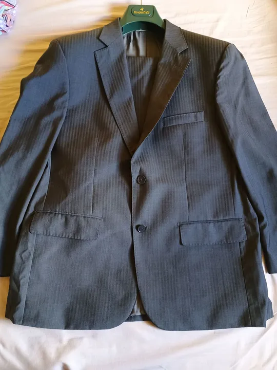 Terno Masculino Cinza Listrado