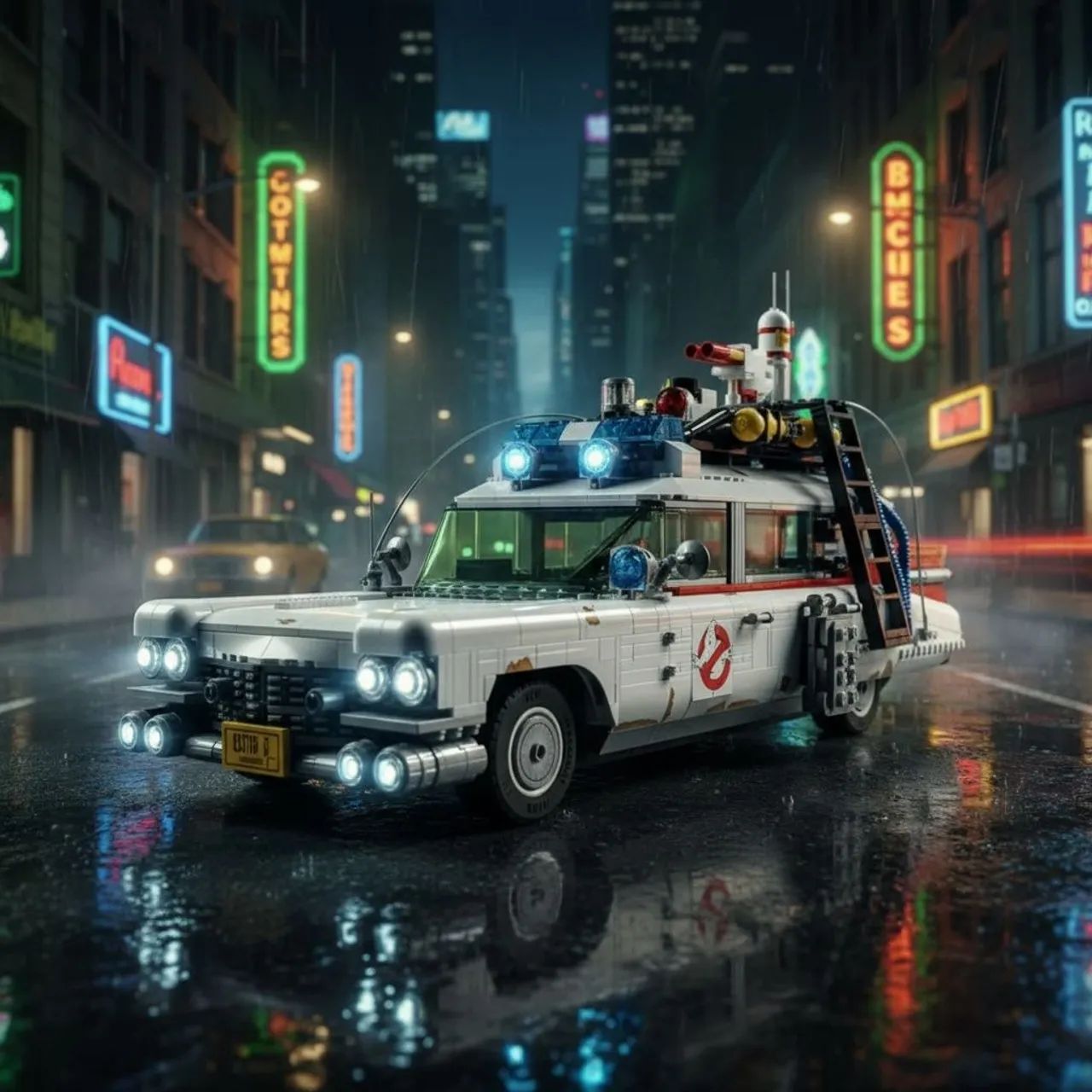 BLOCOS DE MONTAR GHOSTBUSTERS ECTO-1 CAÇA FANTASMAS 2352 PEÇAS MODELO 10274 MARCA MEGA  - Foto 4