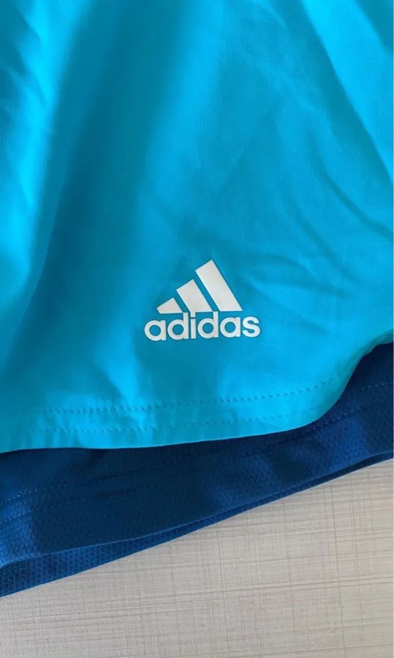 Short Saia Adidas Azul Original - Foto 2