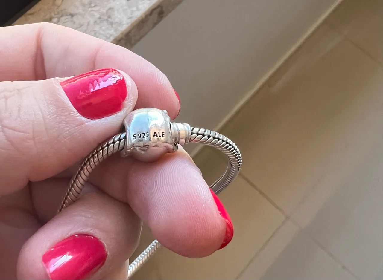 Pulseira Pandora original TAM 19 com trava de segurança