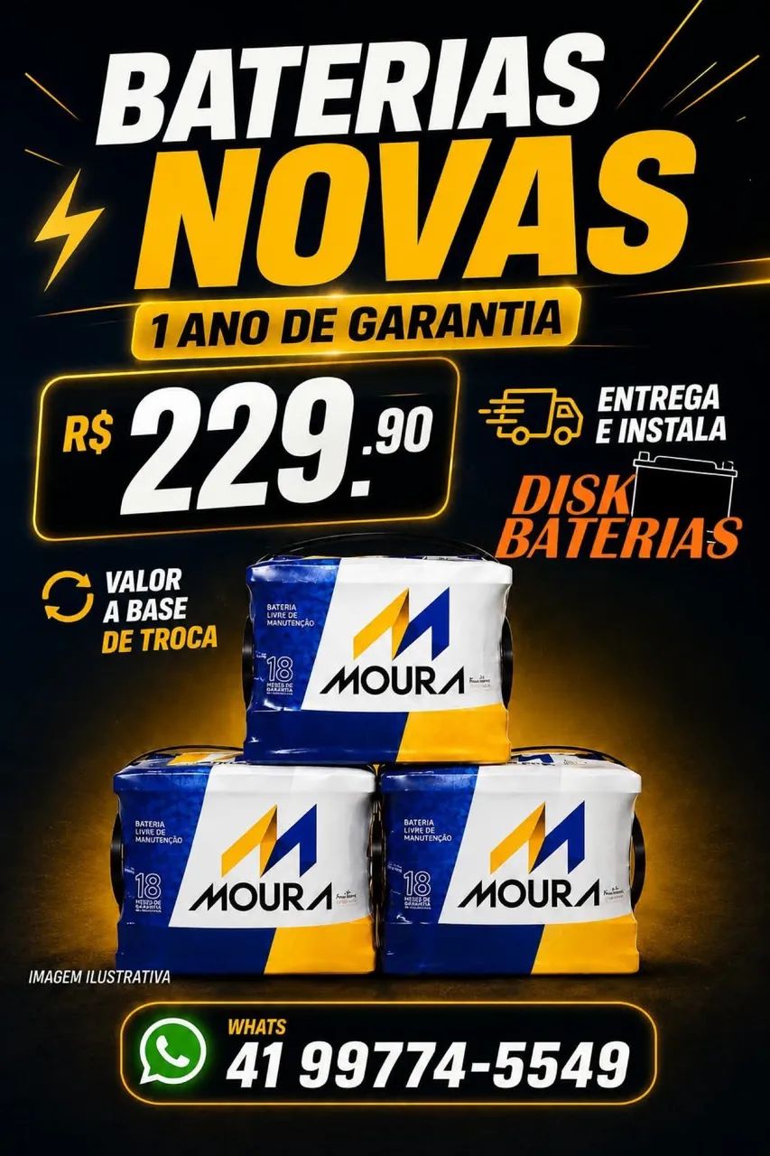 Disk Baterias Curitiba e região - Entrega e instala 