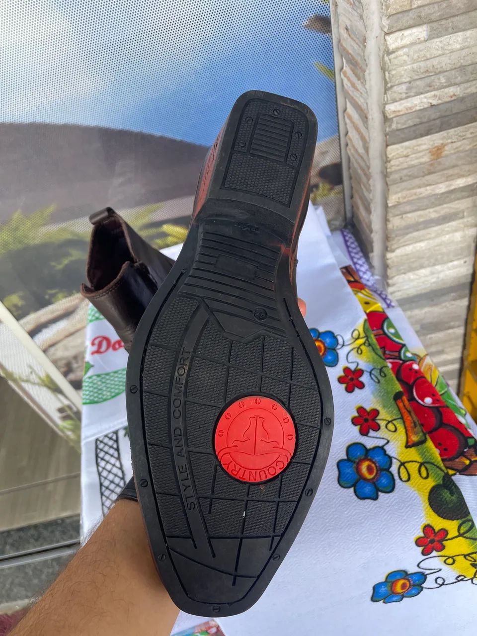 Bota masculina de couro - Foto 3