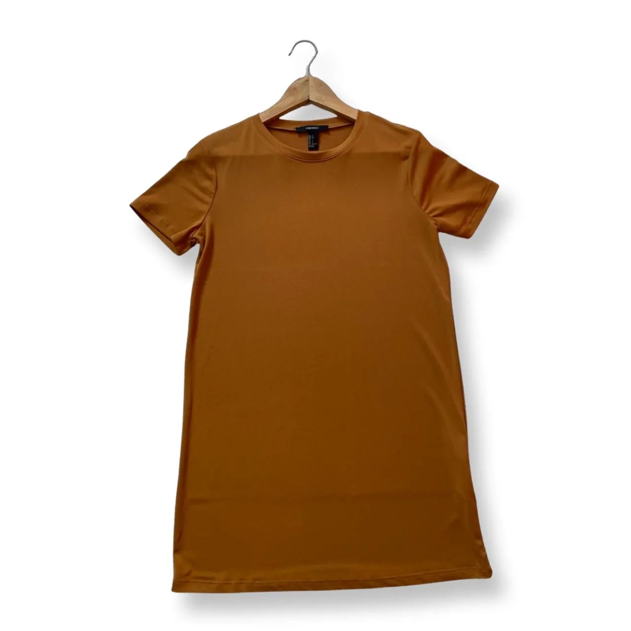 Camiseta Longa Mostarda Feminina Forever 21