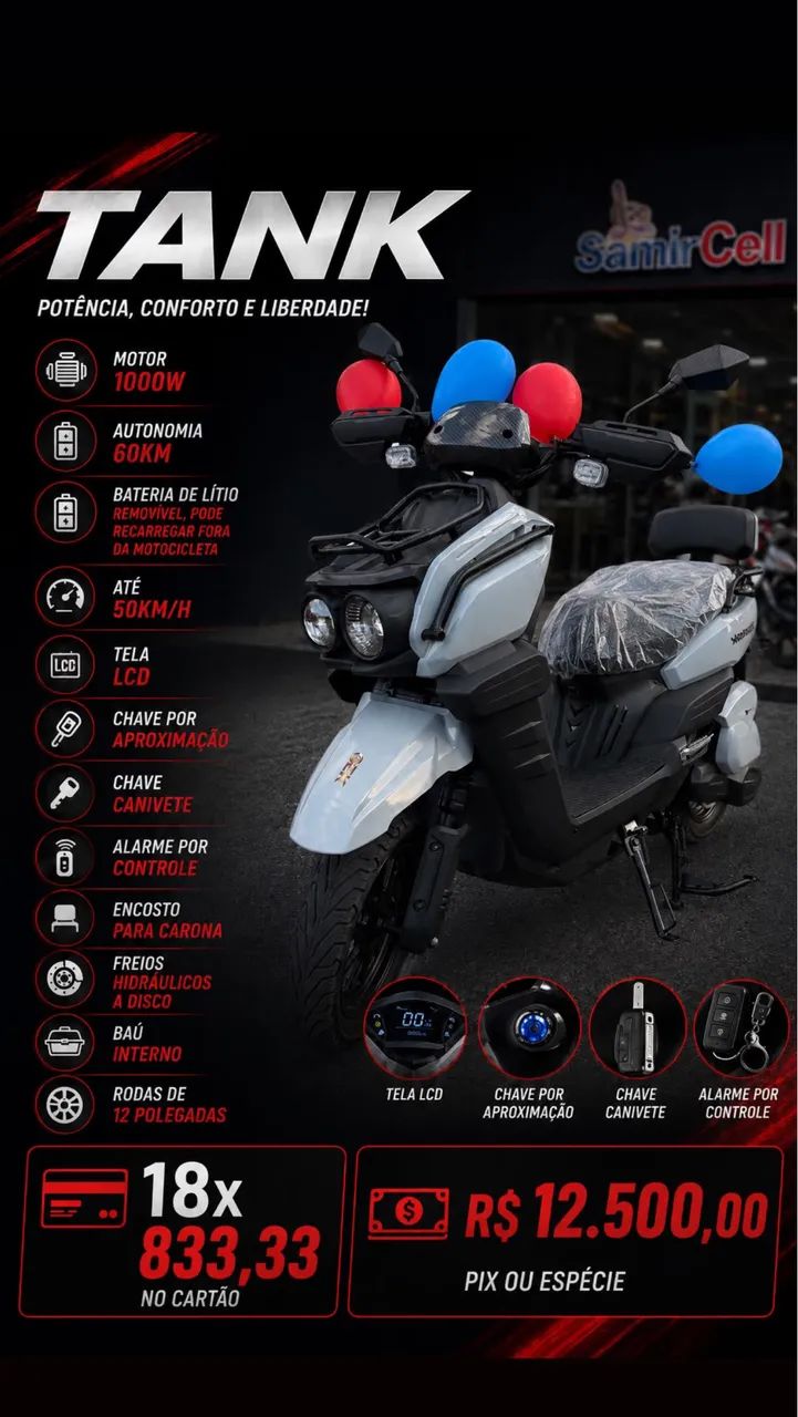 Moto Elétrica Tank 