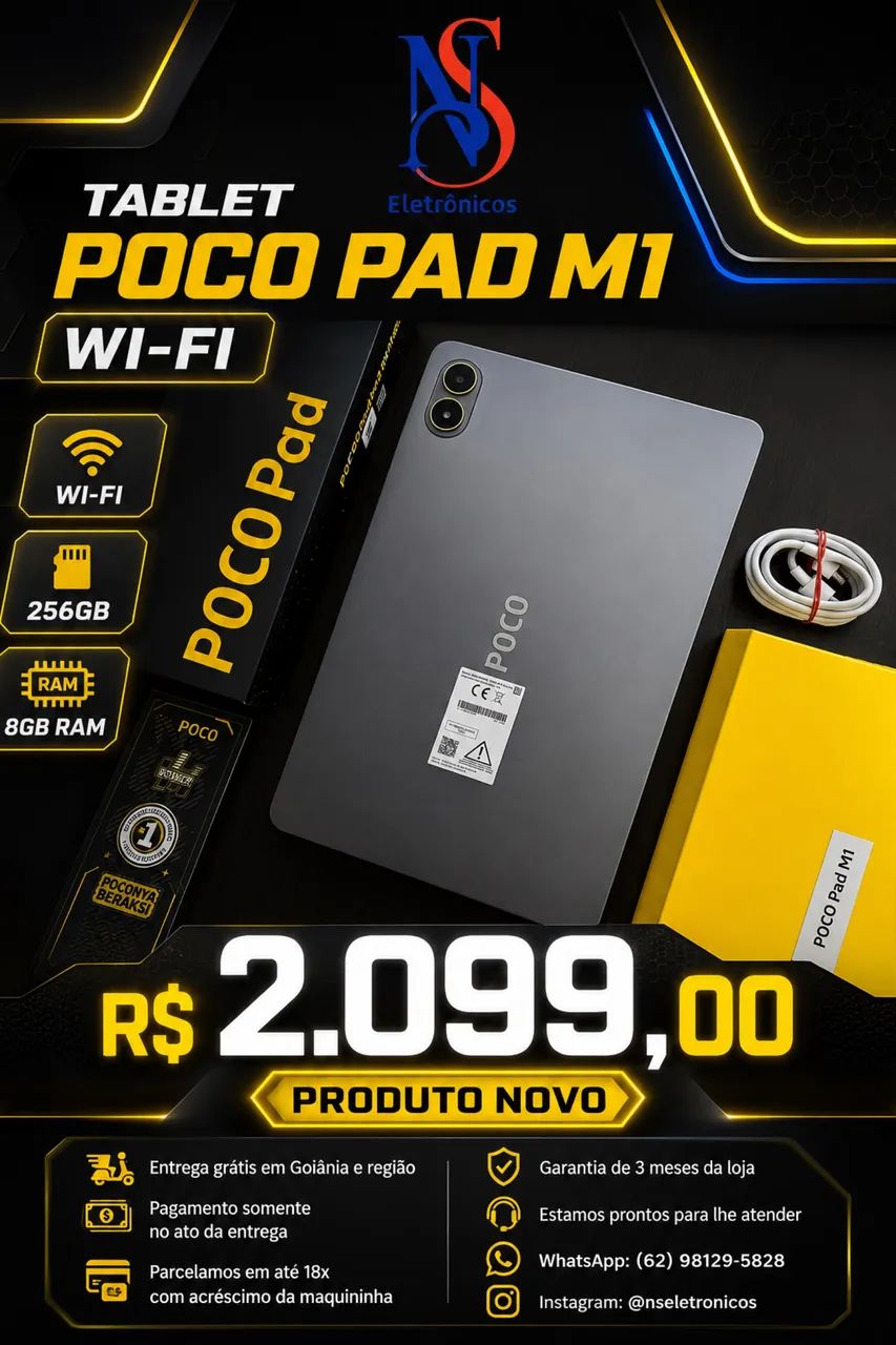 Poco Pad WI-FI 256GB + 8GB RAM TABLET LACRADO