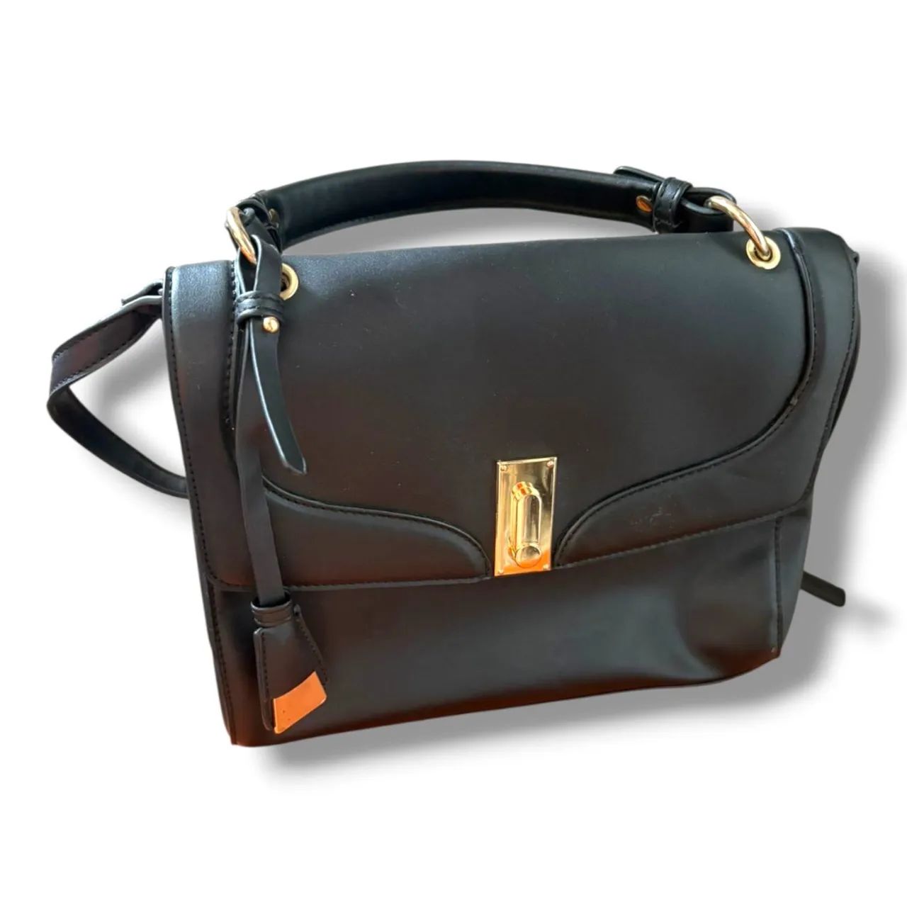Bolsa tote media preta