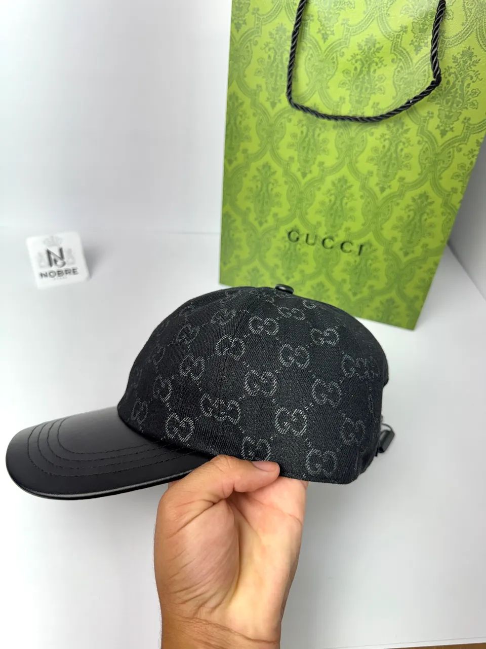 Boné Gucci GG detalhe em couro  - Foto 5