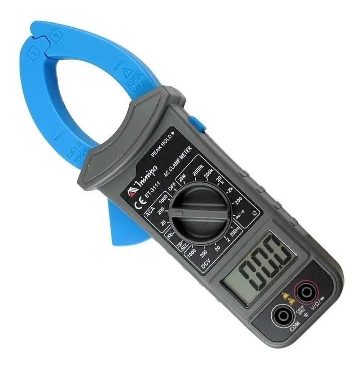Alicate amperímetro digital Minipa ET-3111 1000A 750V<br>
