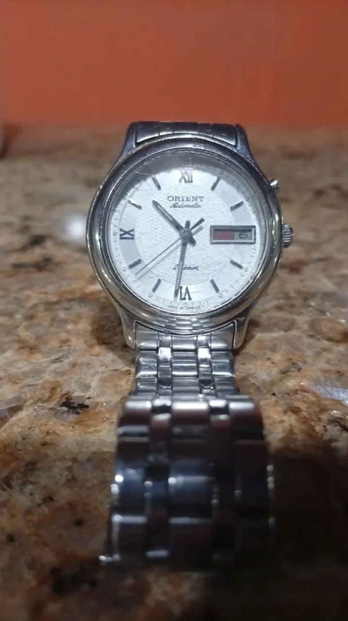 relógio automático vintage Orient série 25 anos