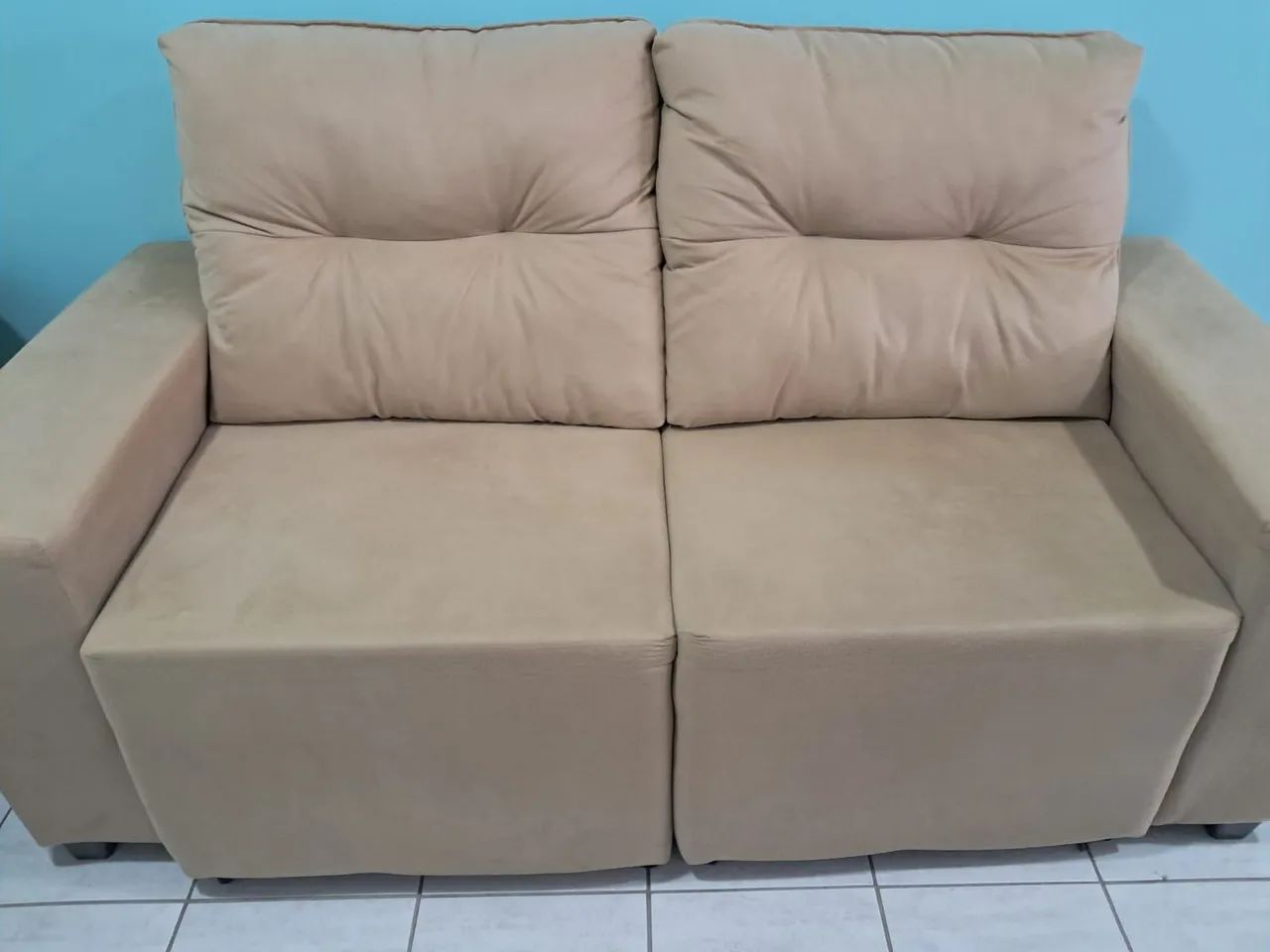 sofá dois lugares novos ideal para apartamento 