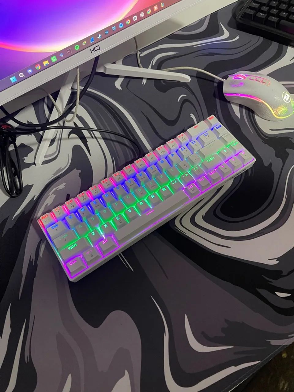 Teclado mecânico mk0007 switch vermelho