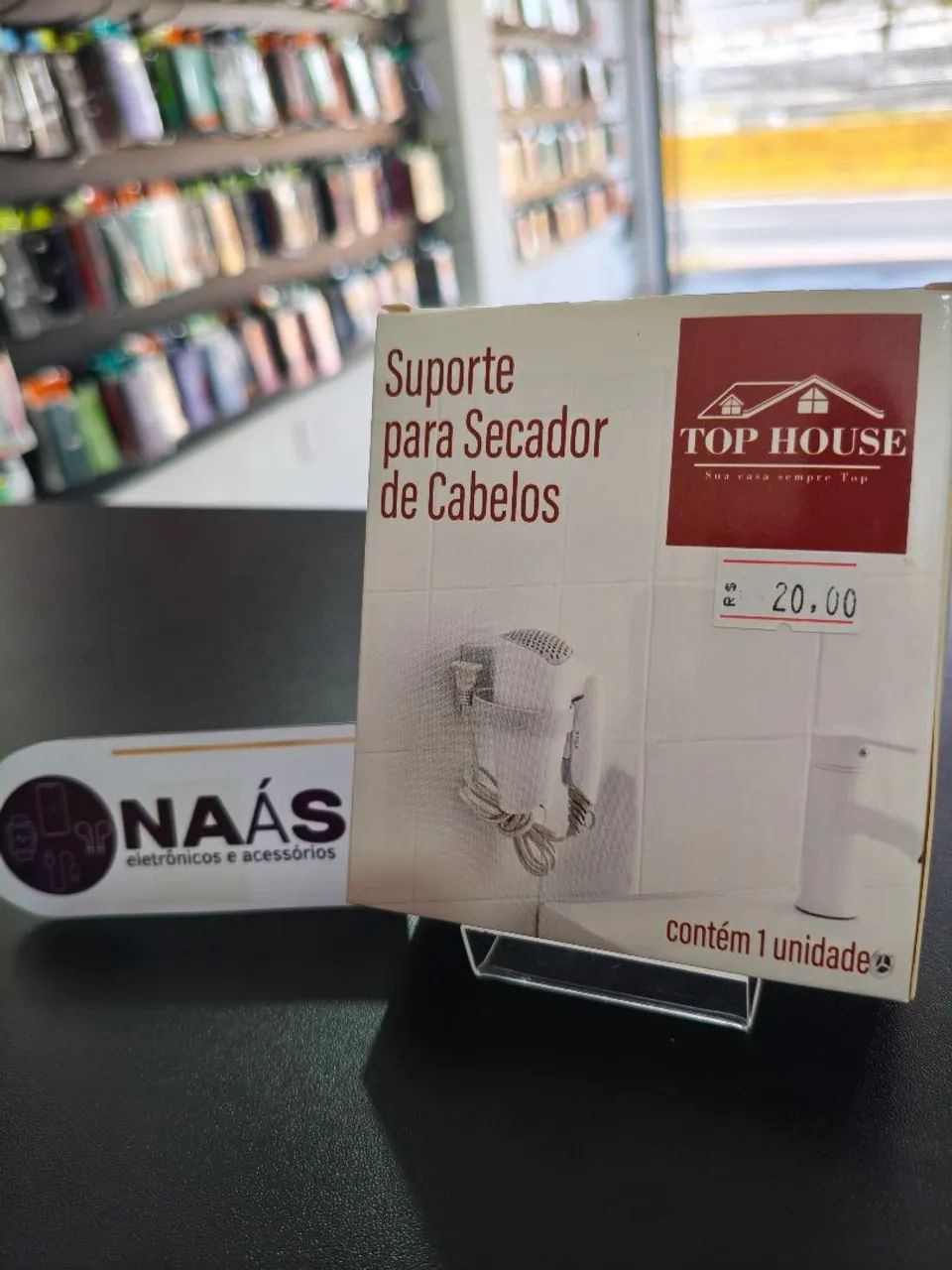 Suporte para secador de cabelos 