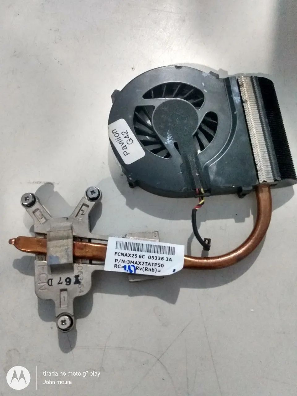 COOLER com dissipador Hp g42 