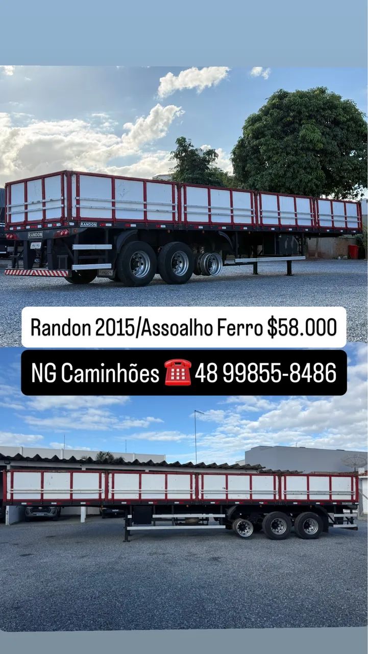 Carreta LS Randon Fundo Chapa Ferro  - Foto 2