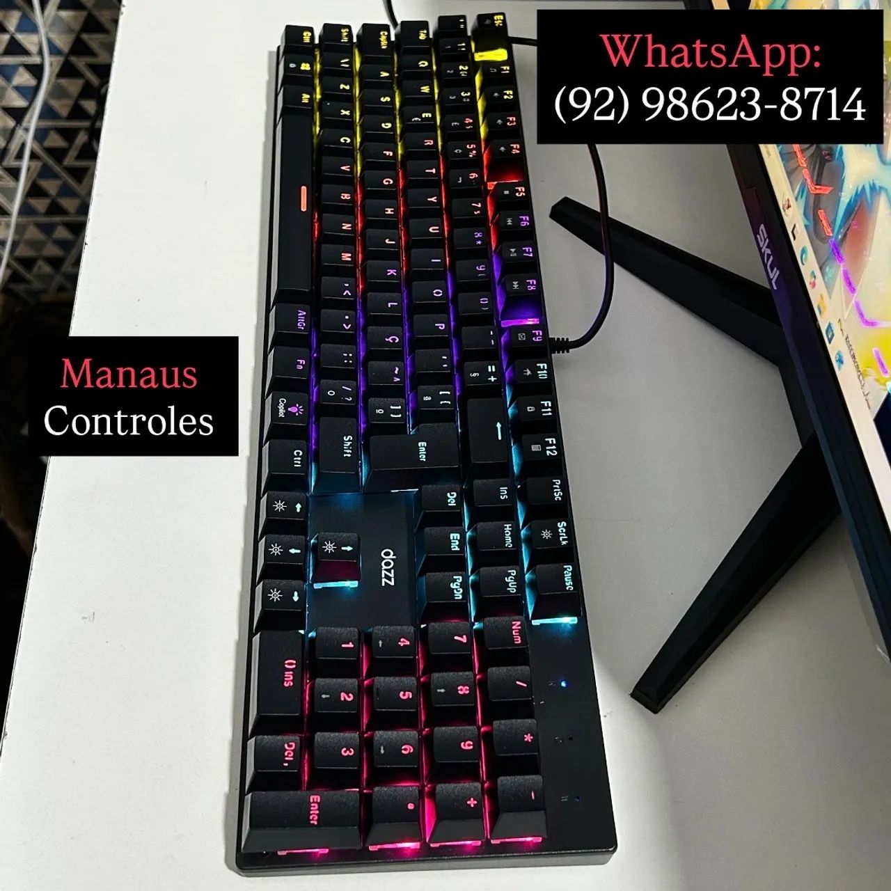 Teclado Mecânico Orion Essential Switch Blue Iluminação Rgb com 12 Modos  - Foto 2
