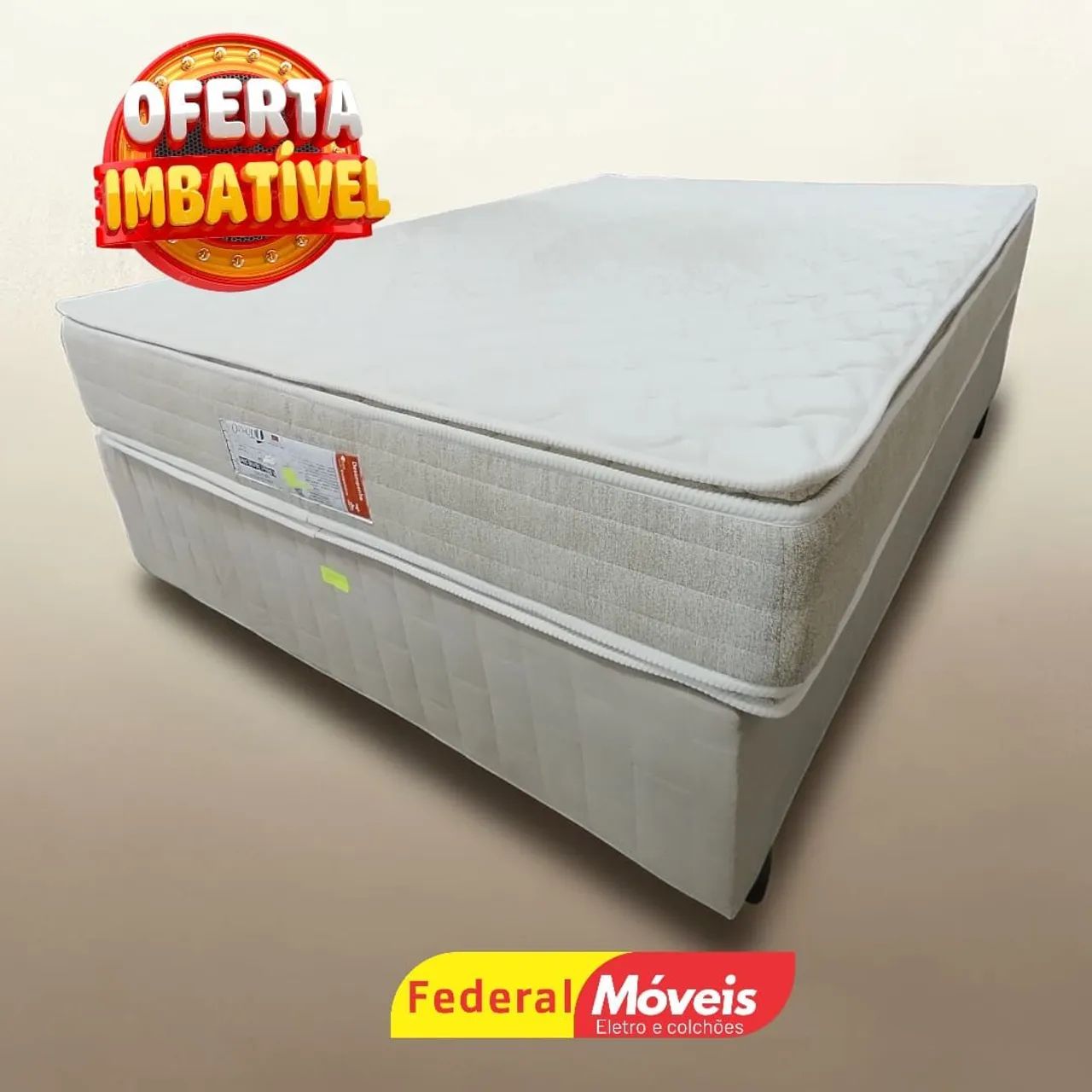 Cama Casal Colchão e Base 1,38m Topázio - Super Oferta!