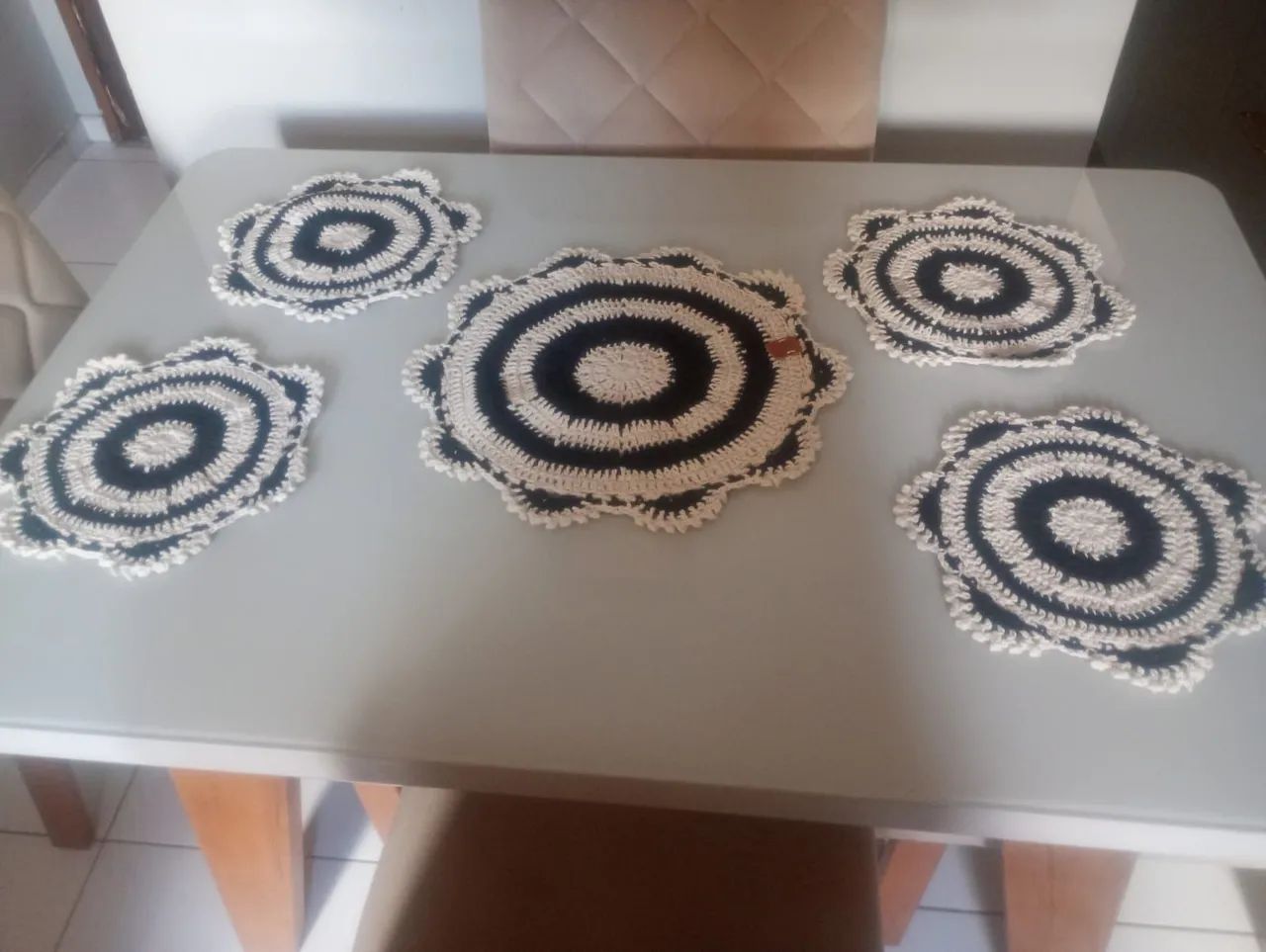 Jogo de mesa croché  - Foto 3