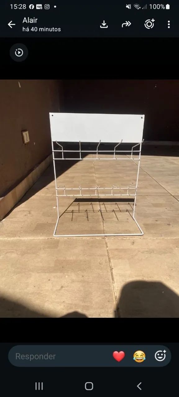 Expositor de balcão para encartelados de temperos e chá 