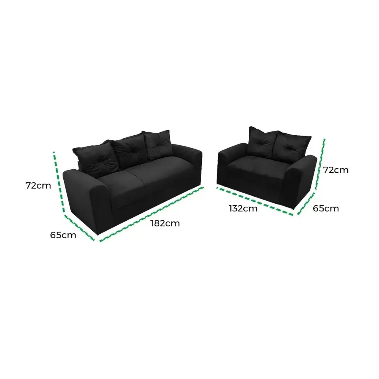 Conjunto de Sofá Porto com 2 e 3 Lugares Tecido Suede / pronta entrega  - Foto 3