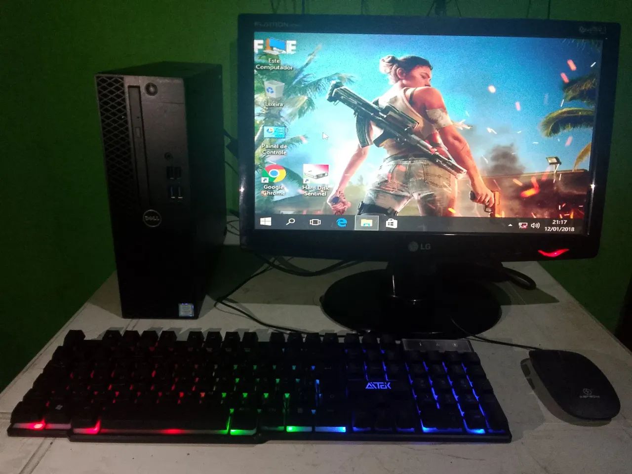 CPU core i3 7100 + 8 ram + tela 18,5 - Foto 4