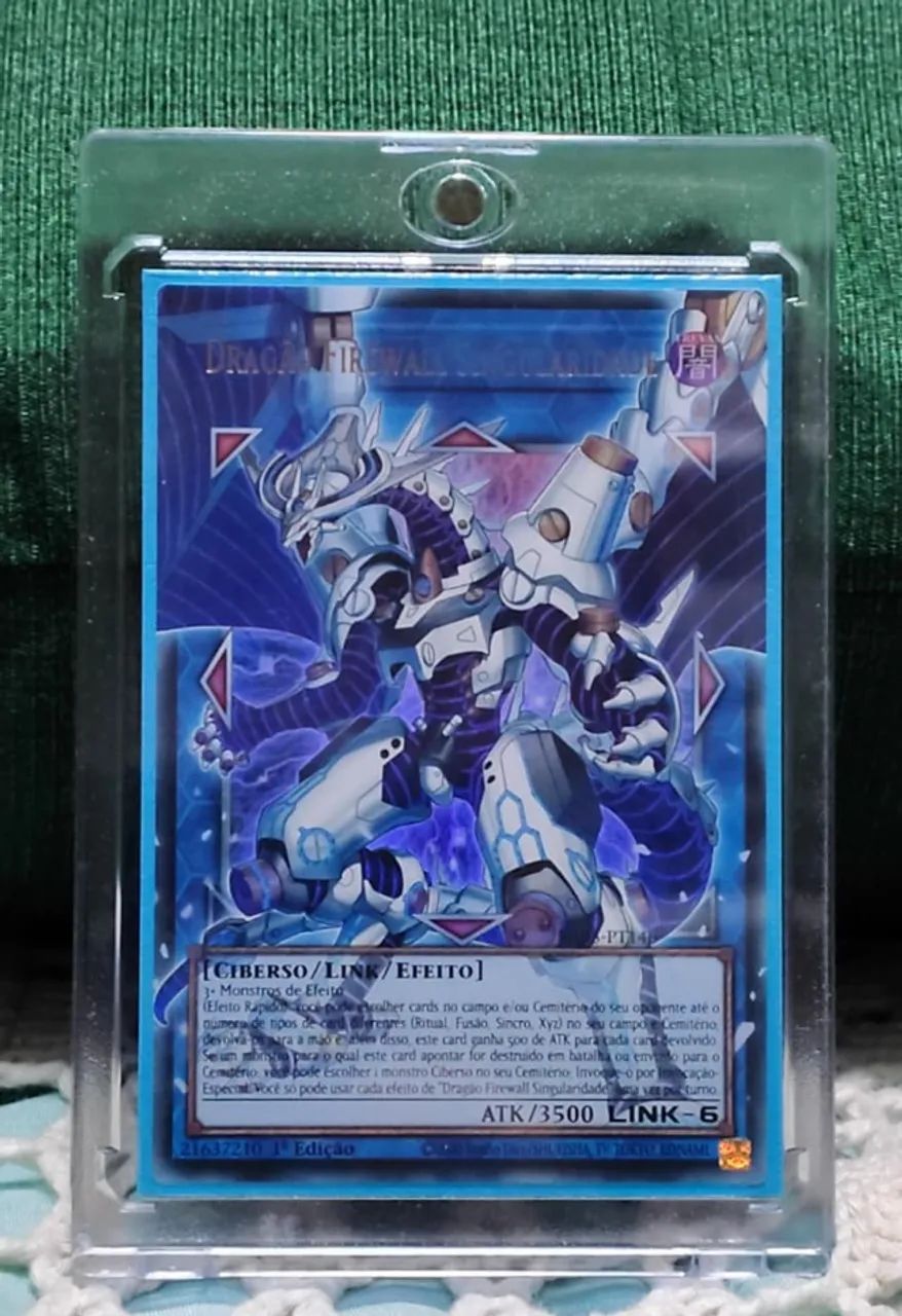 Carta Yugioh Dragão Firewall Singularidade Full Art