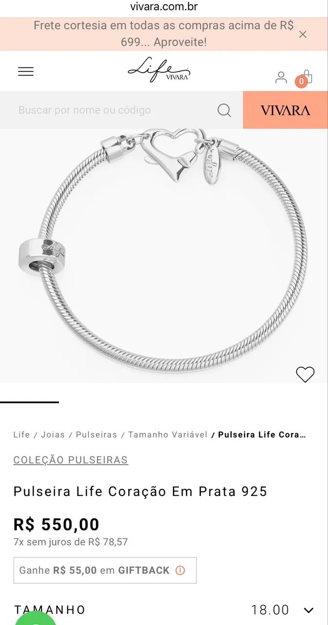 Pulseira Vivara life - Foto 4