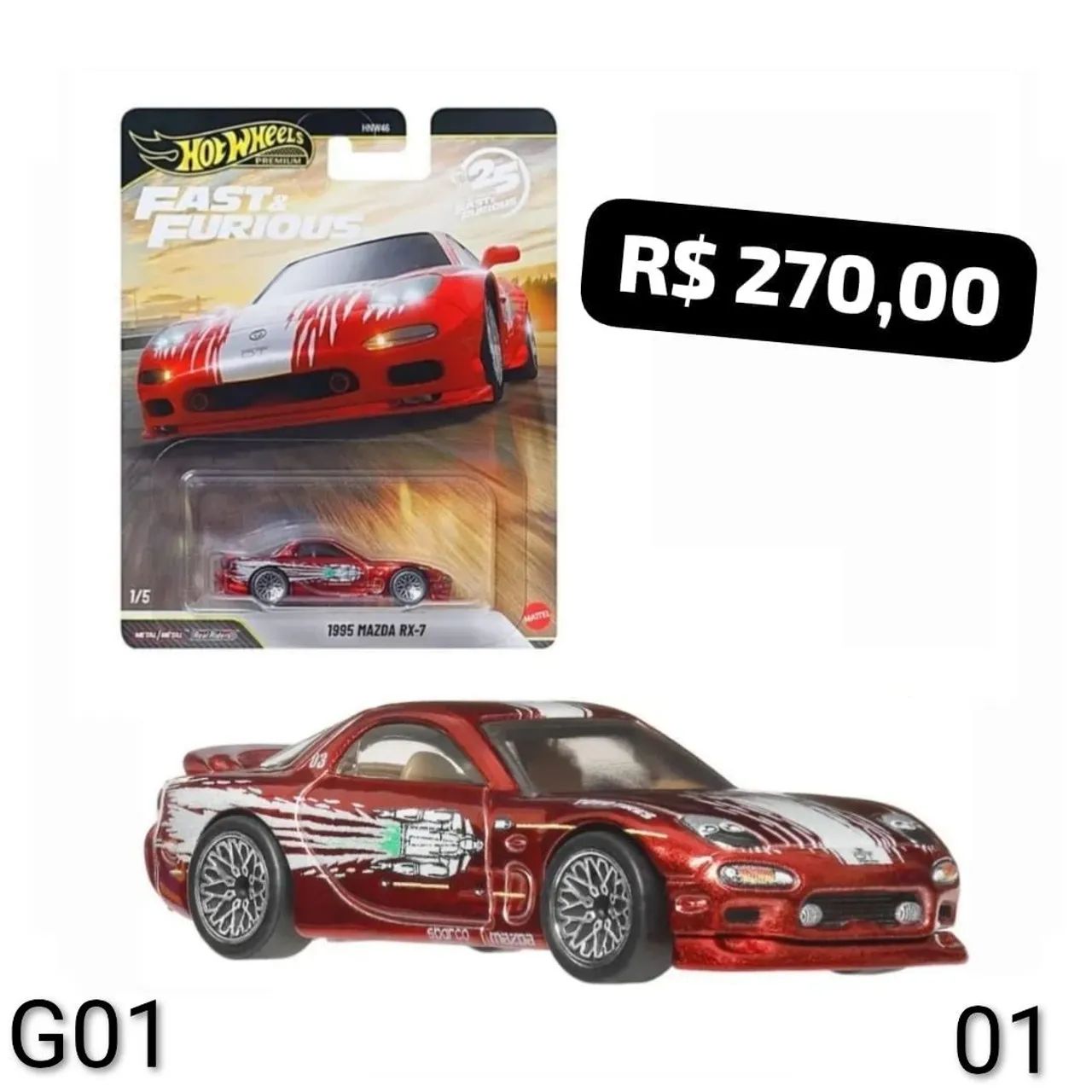 Hotwheels Mazda RX7 Velozes e Furiosos 