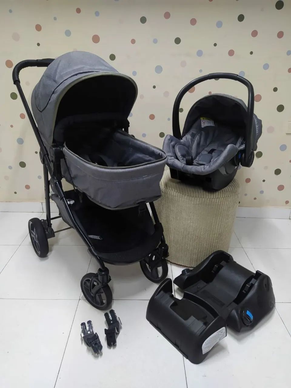 Carrinho de Bebê moisés + Bebê Conforto com Base | Galzerano Olympus + Cocoon 