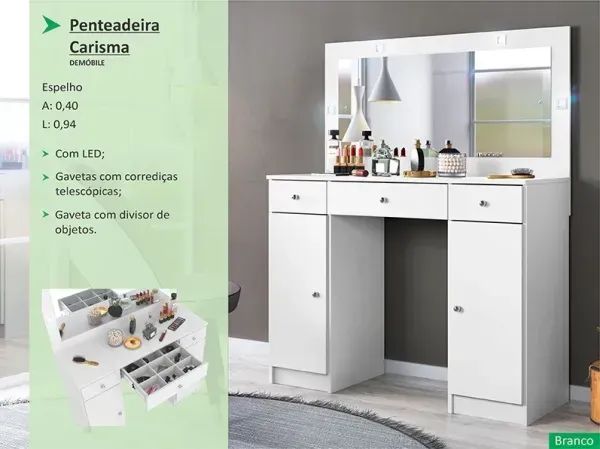 PENTEADEIRA COM LED