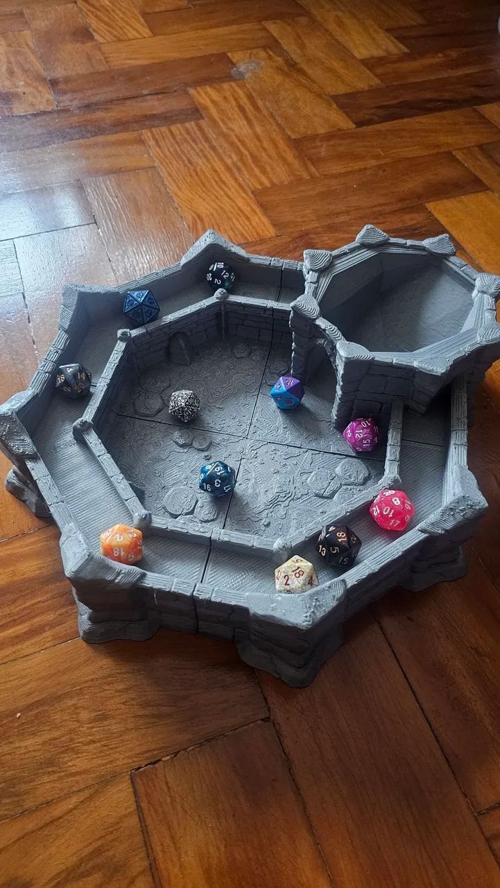 Bandeja / rolador de dados para RPG - Castelo medieval - Foto 4