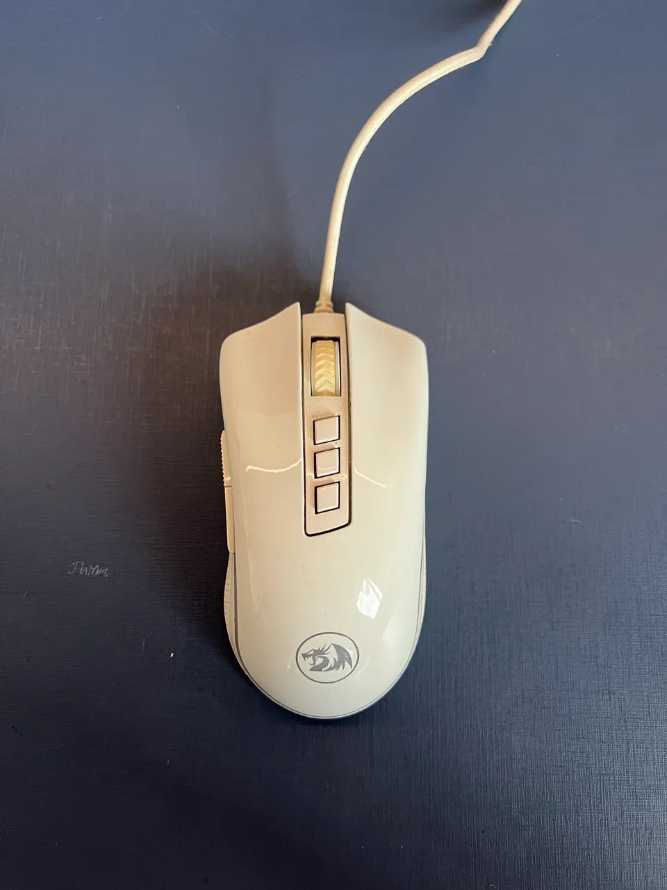 Mouse Gamer Redragon Branco com Fio - Funcionando Perfeitamente
