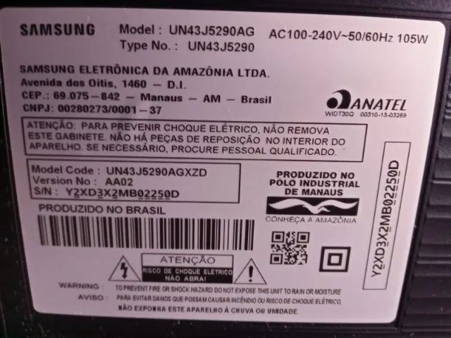 Televisão 43 polegadas (Samsung) com display quebrado - Foto 2
