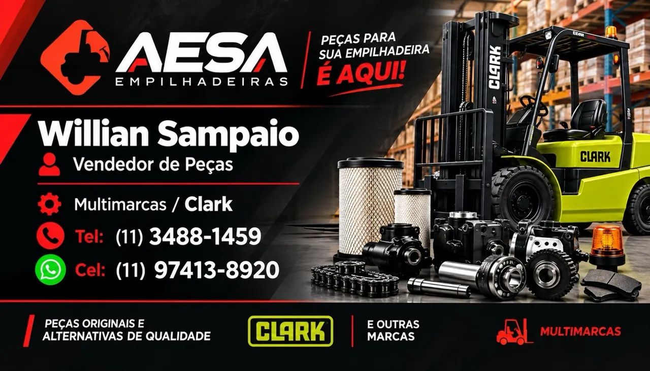 Venda de peças de empilhadeiras Clark e multimarcas