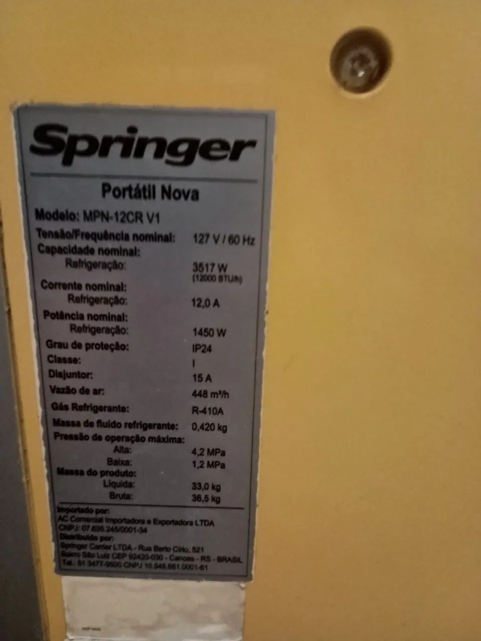 ar condicionado Springer 12000btus - Foto 4