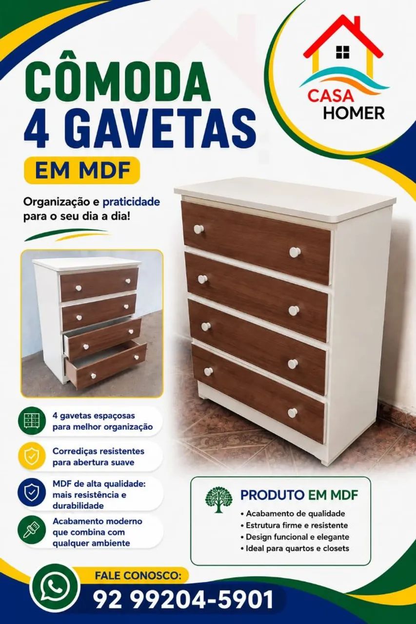 CÔMODA AMADEIRADO 