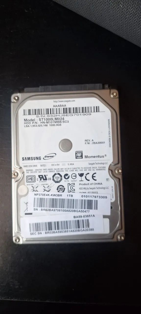 HD Seagate 1 TB 