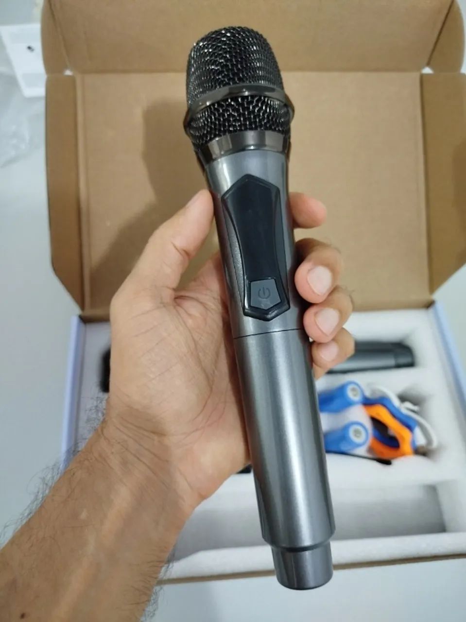 Microfone Duplo Sem Fio Profissional Wireless 58-2 - Foto 5
