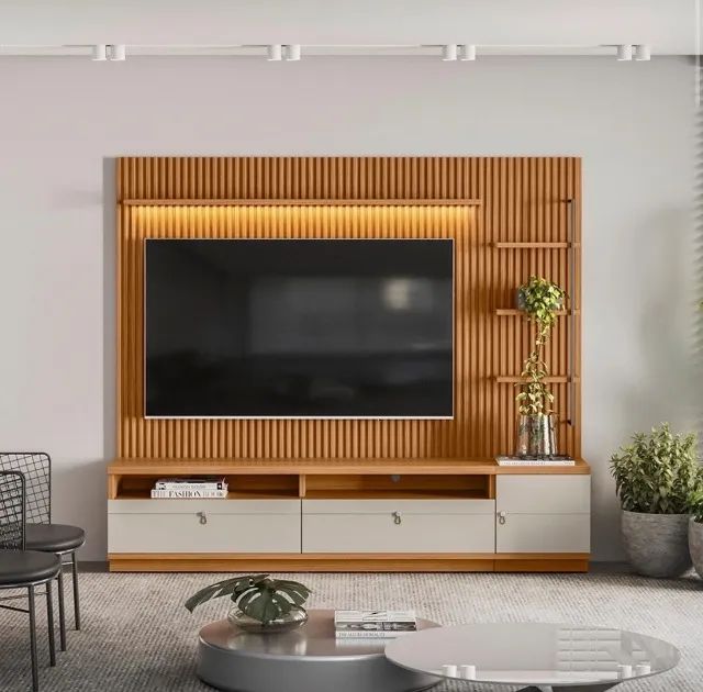 Painel Toscana 2,24 m com Rack e Módulo Lateral