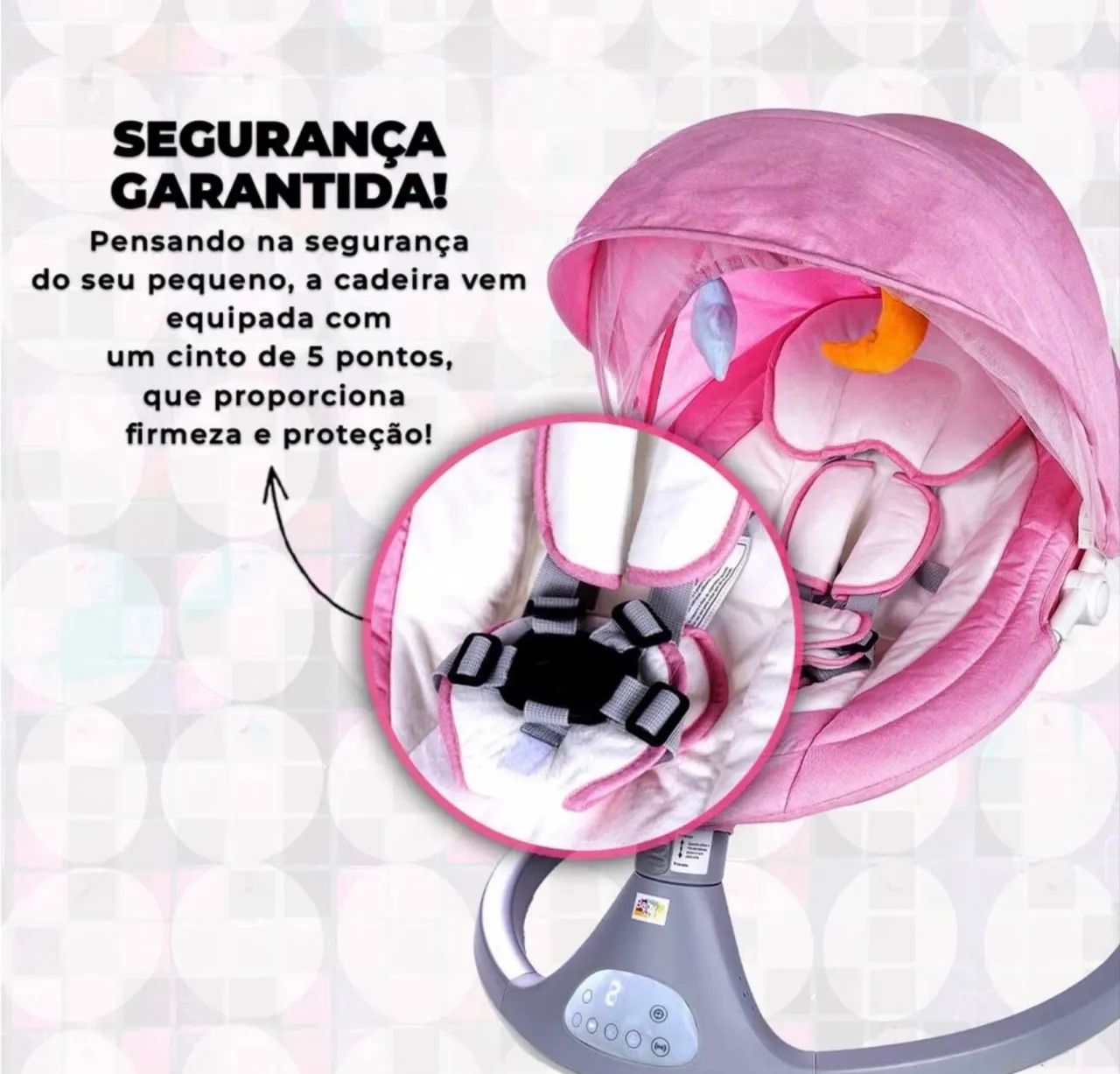 Cadeira de Balanço Automática para Bebê Rosa ? - Foto 2
