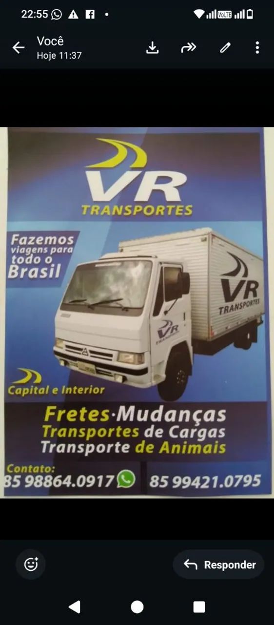 Fretes Mudanças e transportes de animais 
