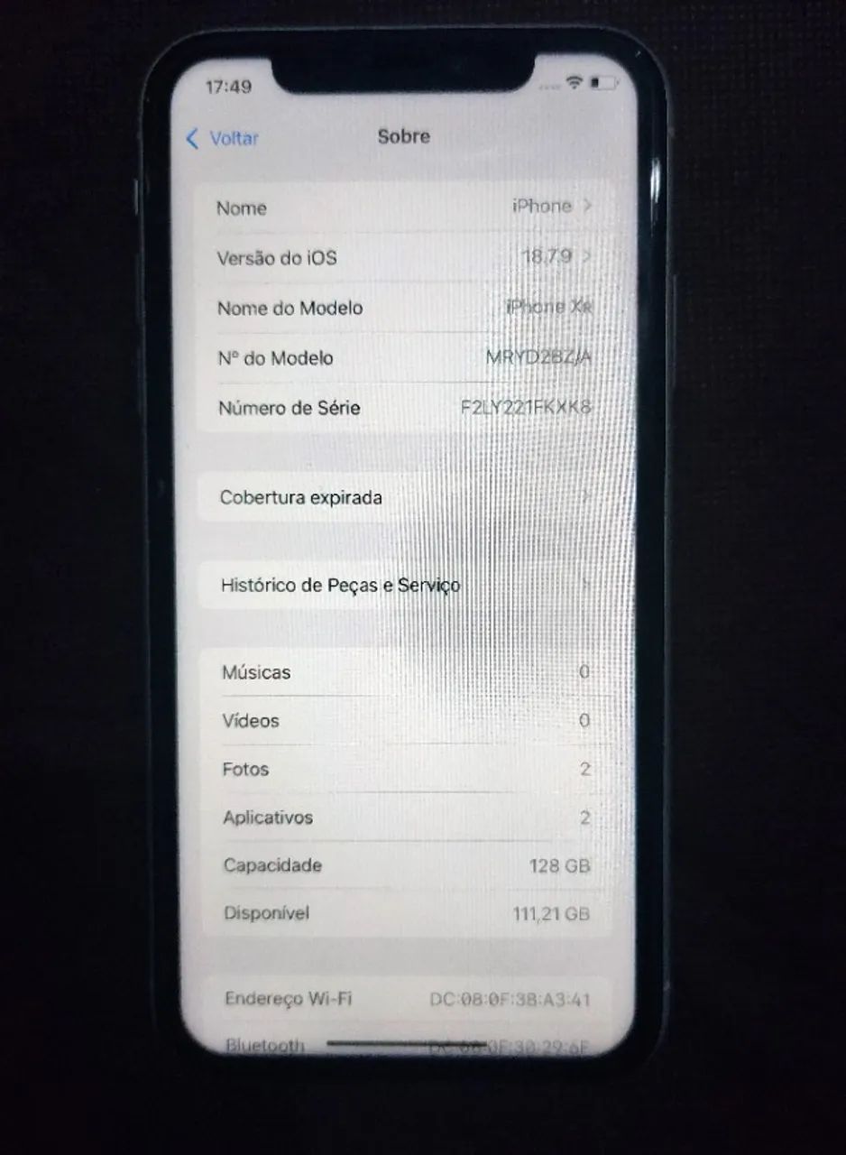 Iphone XR Branco 128gb Bateria e tela nova câmera ruim - Foto 2
