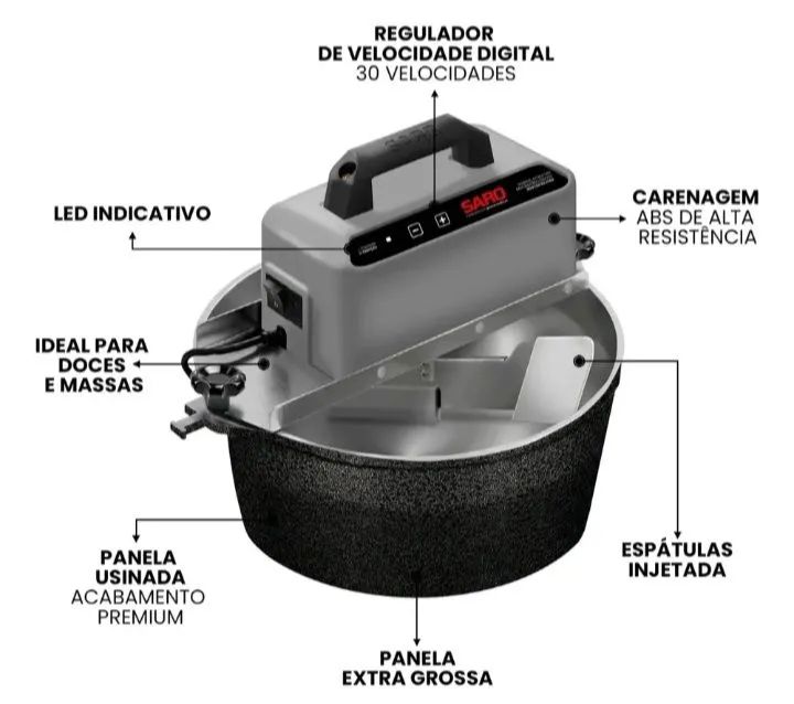  Mexedeira Automática Saro 10L Ideal para Doces e Salgados - Foto 2