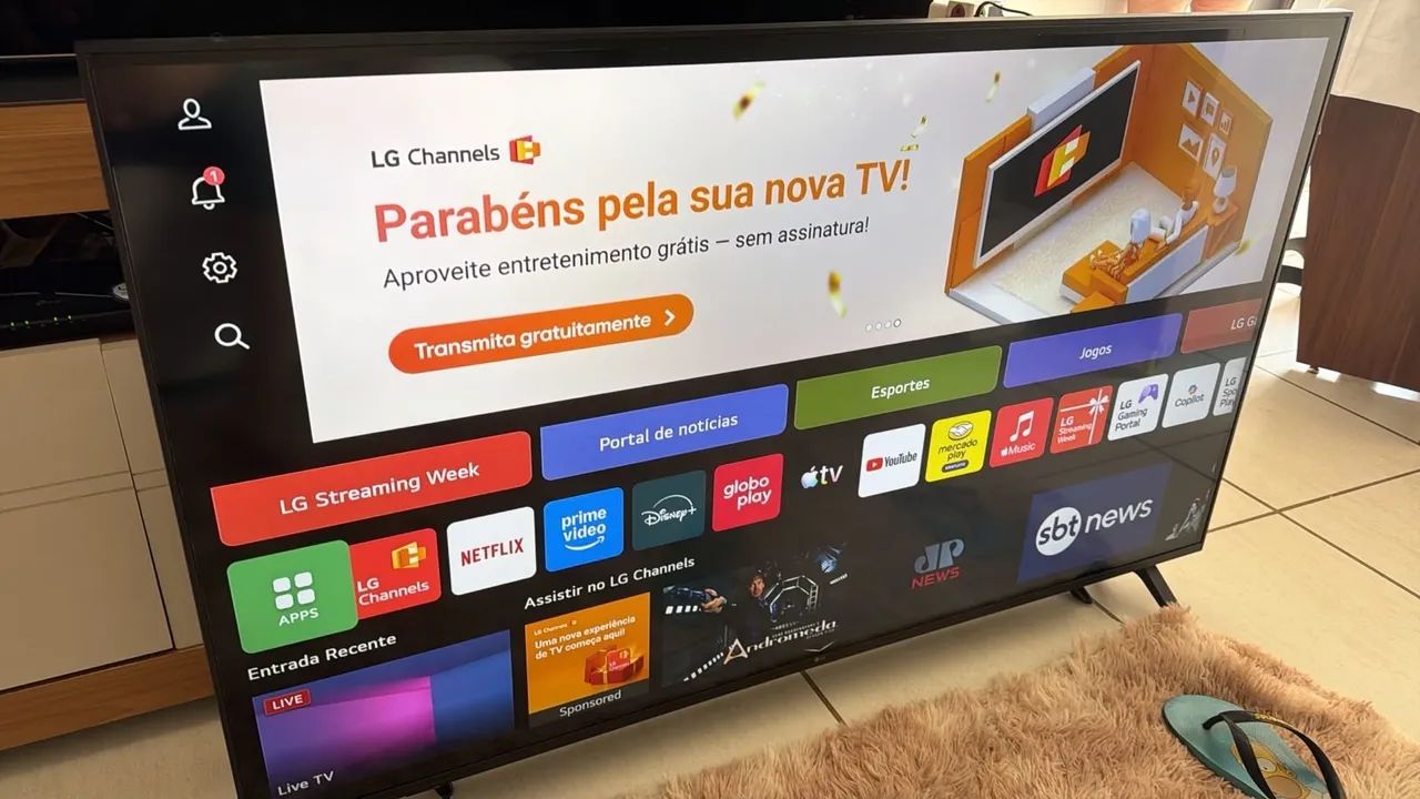 Tv led 55 polegadas LG Bhuetooth Alexia comando voz