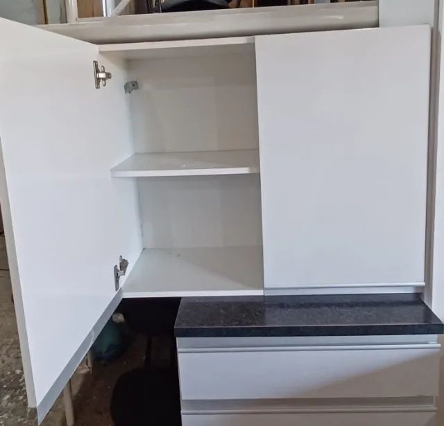 Armário aéreo de mdf, com 2 portas, branco. - Foto 3