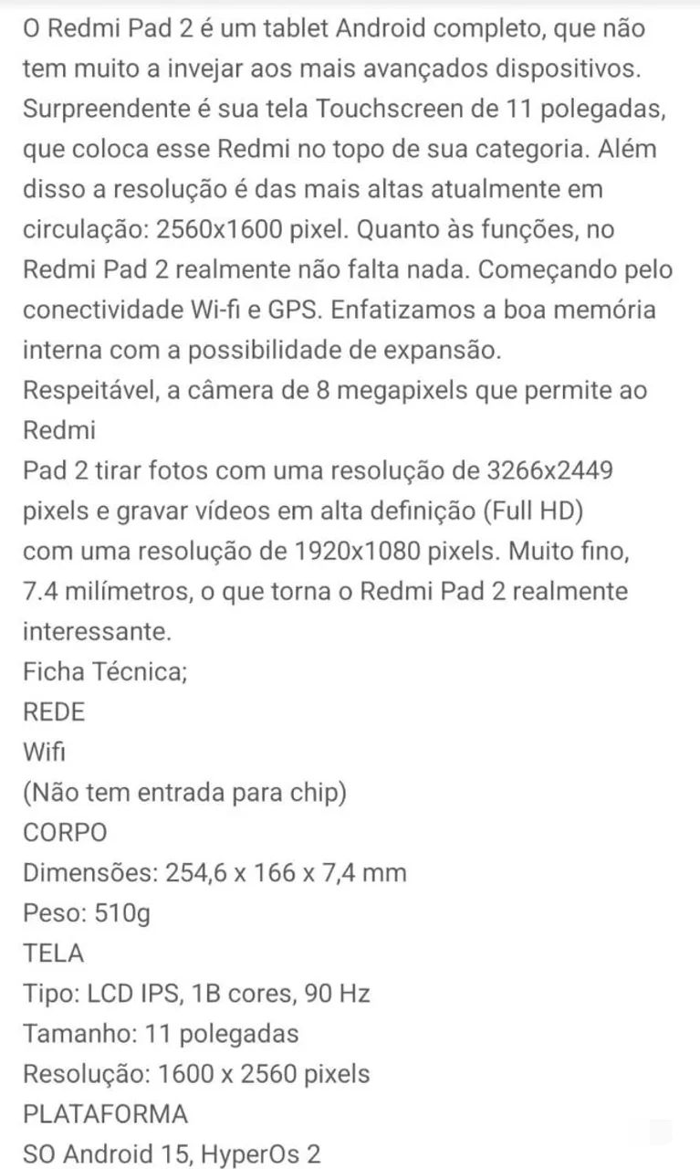 TABLET REDMI PAD 2 - Foto 4