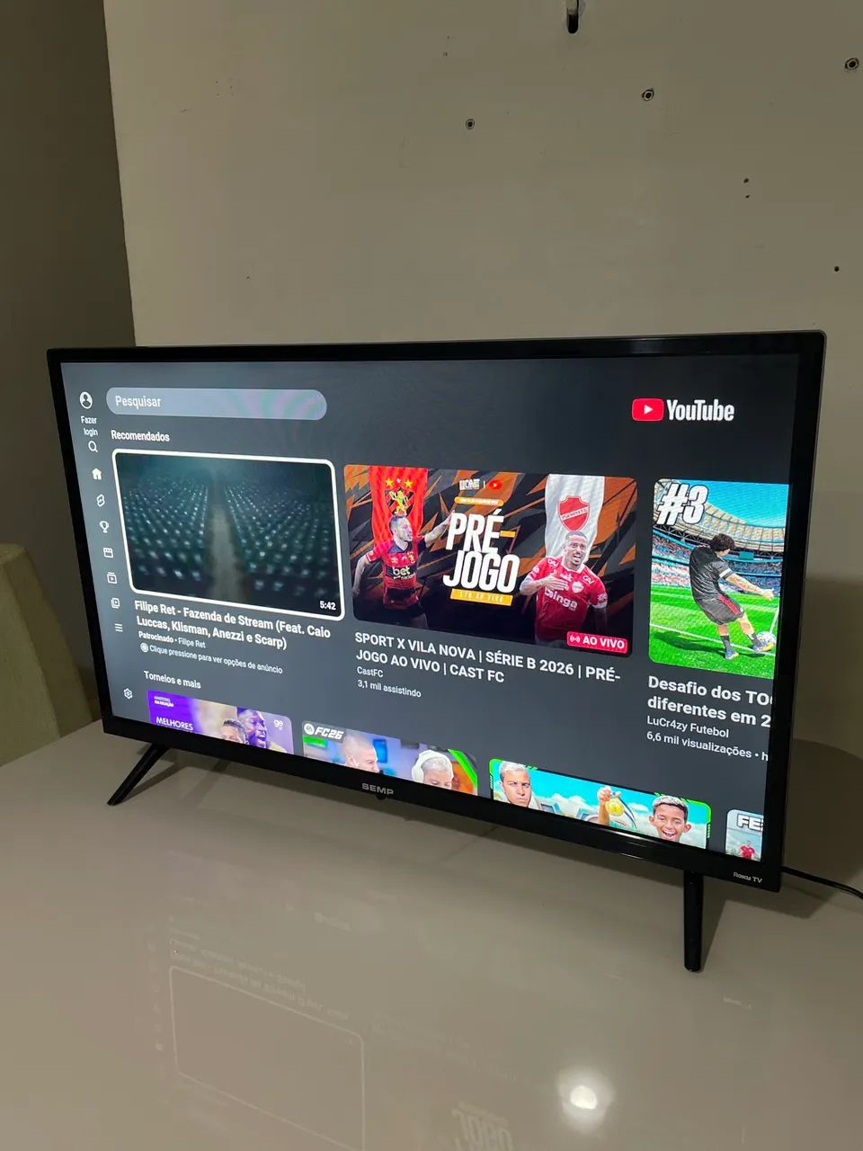 Tv Smart 32 Polegadas Semp TCL Roku - Muito Nova - Foto 2