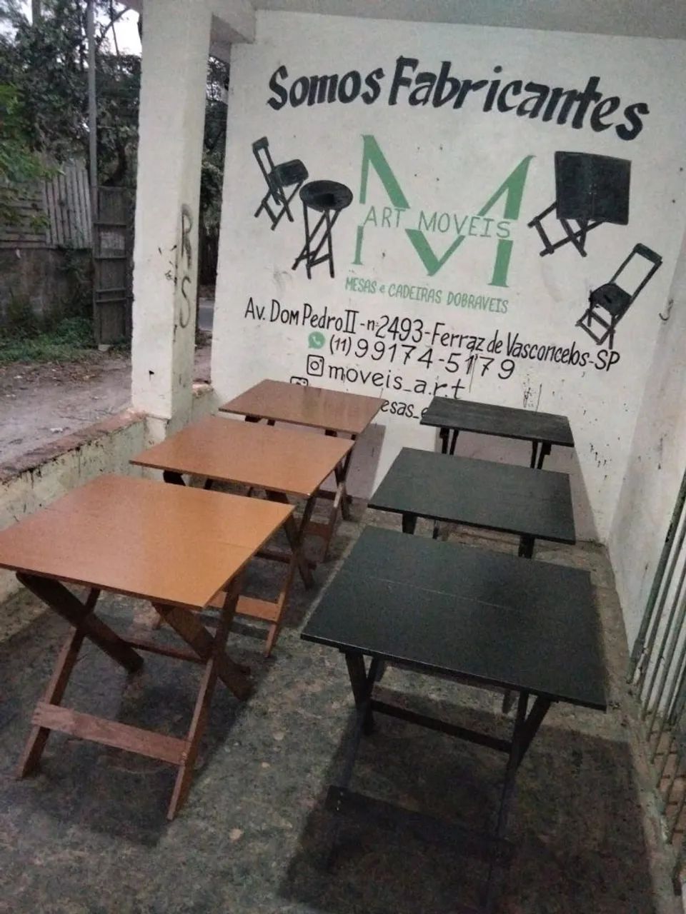 mesas  dobrável e cadeiras  - Foto 4