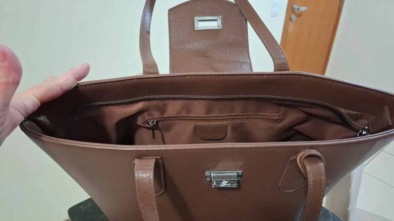 Bolsa Santa Lolla Sacola Marrom - Foto 3